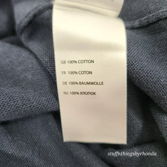 2 HB Harbor Bay Men's V Neck Cotton Sweater Vests, Size 2XL TALL ~‎ Navy & Wine - Picture 4 of 9